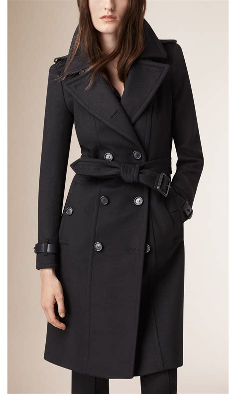 burberry check wool tailored coat|burberry black wool coat women's.